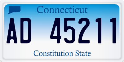 CT license plate AD45211