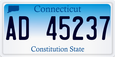 CT license plate AD45237