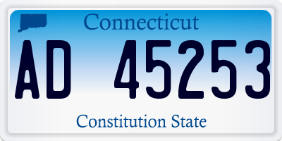 CT license plate AD45253