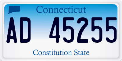 CT license plate AD45255