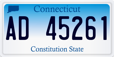 CT license plate AD45261