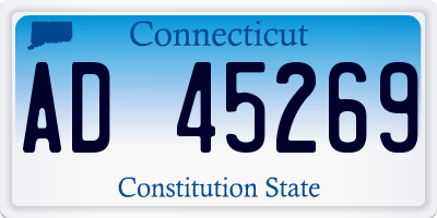 CT license plate AD45269