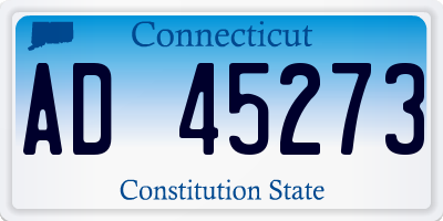 CT license plate AD45273
