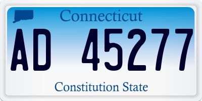 CT license plate AD45277