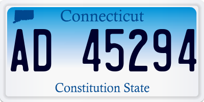 CT license plate AD45294