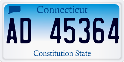 CT license plate AD45364