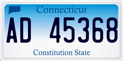 CT license plate AD45368