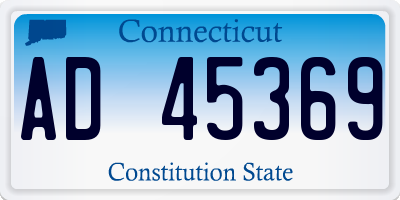 CT license plate AD45369