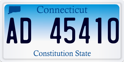 CT license plate AD45410