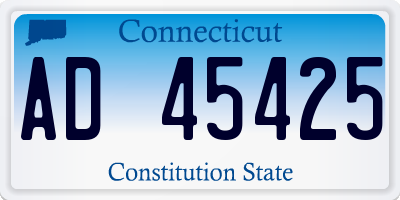 CT license plate AD45425