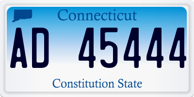 CT license plate AD45444