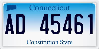 CT license plate AD45461