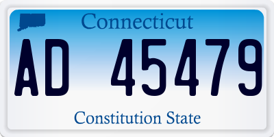 CT license plate AD45479