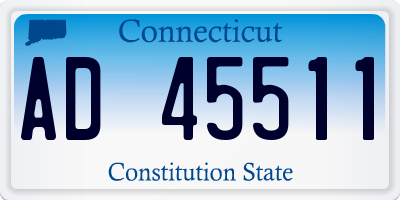 CT license plate AD45511
