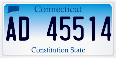 CT license plate AD45514