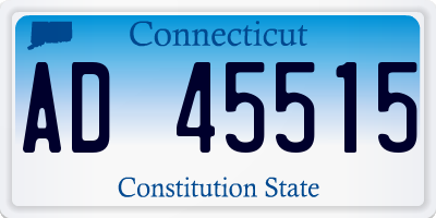 CT license plate AD45515
