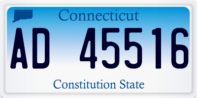 CT license plate AD45516