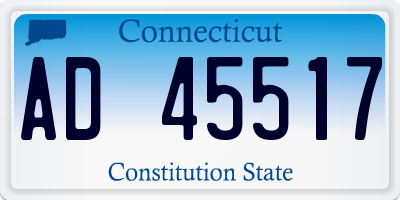 CT license plate AD45517