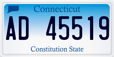 CT license plate AD45519