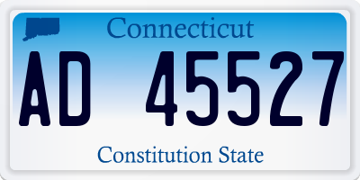 CT license plate AD45527