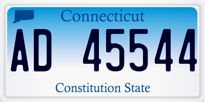 CT license plate AD45544