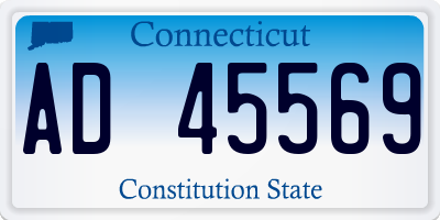 CT license plate AD45569