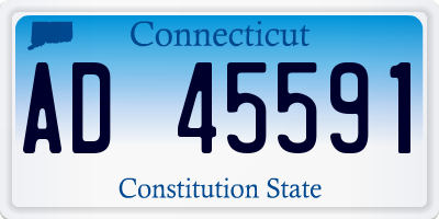 CT license plate AD45591