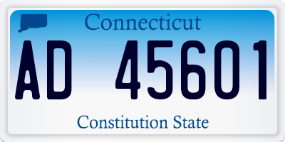 CT license plate AD45601