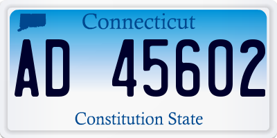 CT license plate AD45602
