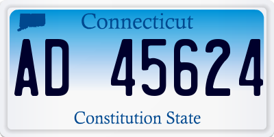 CT license plate AD45624
