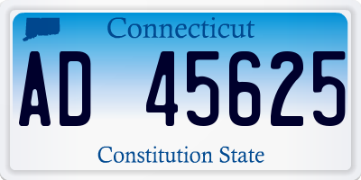 CT license plate AD45625