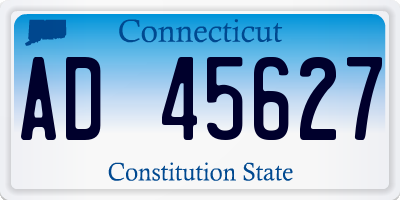 CT license plate AD45627