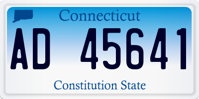 CT license plate AD45641