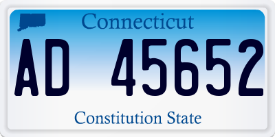 CT license plate AD45652