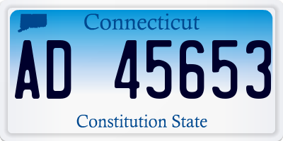 CT license plate AD45653