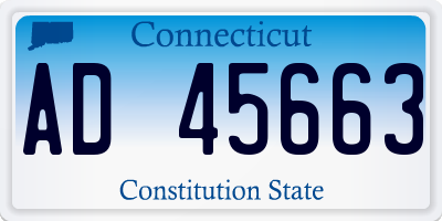 CT license plate AD45663