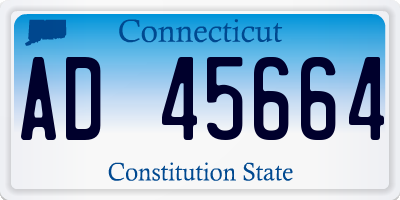 CT license plate AD45664