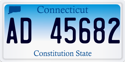CT license plate AD45682