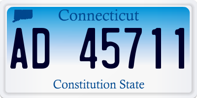 CT license plate AD45711