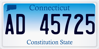 CT license plate AD45725