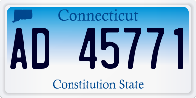 CT license plate AD45771