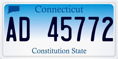 CT license plate AD45772