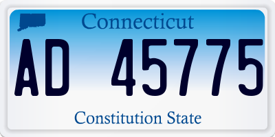 CT license plate AD45775