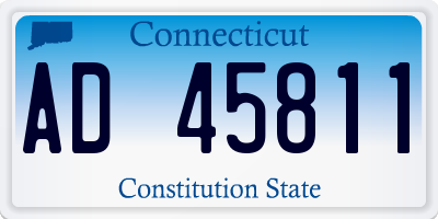 CT license plate AD45811