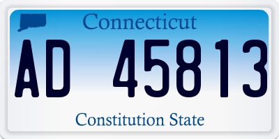 CT license plate AD45813
