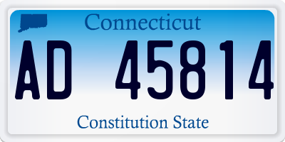 CT license plate AD45814