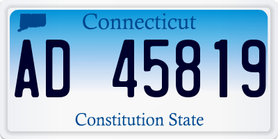 CT license plate AD45819