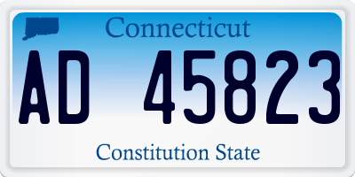CT license plate AD45823