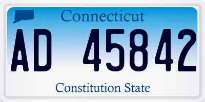 CT license plate AD45842