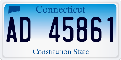 CT license plate AD45861